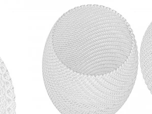 wicker baskets hight poy models 3D Model
