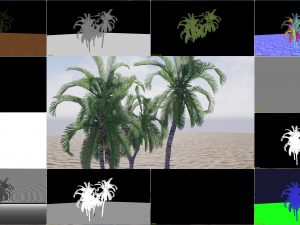ue4-unity palm Modello 3D