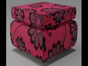 couch and pouf Modelo 3D
