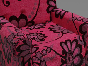 couch and pouf Modelo 3D