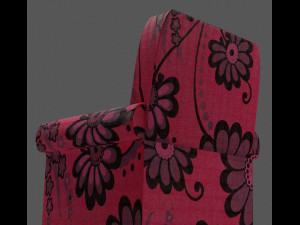 couch and pouf Modelo 3D