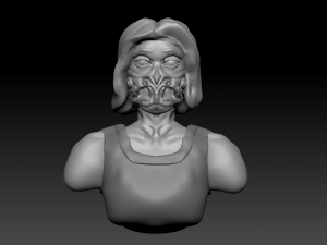 mask girl Modello 3D