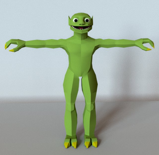 ogre 3D-Modell .c4d .max .obj .3ds .fbx .stl .blend 