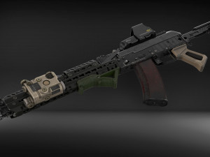 complete set of aks 47 3D मॉडल