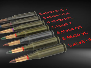 Complete set of aks 47 Modèle 3D