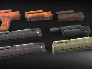 Complete set of aks 47 Modèle 3D