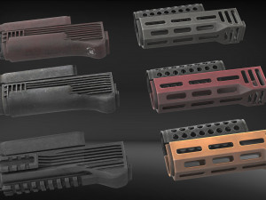 Complete set of aks 47 Modèle 3D