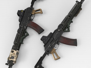 Complete set of aks 47 Modèle 3D