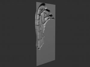 Bas-relief of the angel monument for the machine Model Cetak 3D