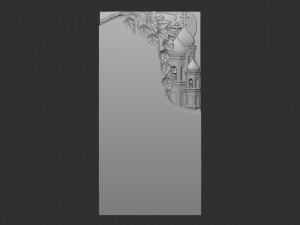 Bas-relief of the monument birch with a church for the machine Modèles 3D en vedette