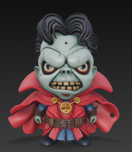 Doctor Strange zombi 3D 打印模型 .c4d .max .obj .3ds .fbx .stl .blend 