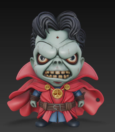 Doctor Strange zombi 3D Print Model .c4d .max .obj .3ds .fbx .stl .blend 