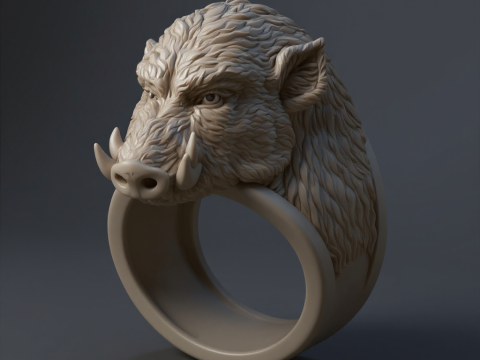 Ring pig Modèles 3D en vedette