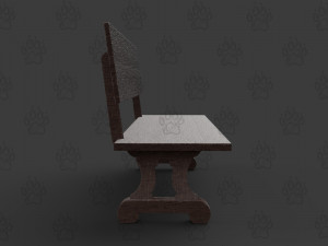 wooden bench 3D मॉडल