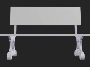 wooden bench 3D मॉडल