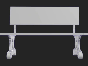 wooden bench 3D Model