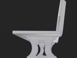 wooden bench 3D मॉडल