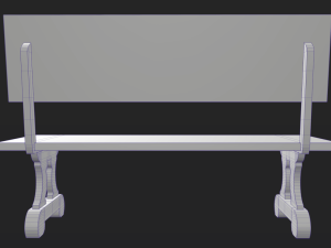 wooden bench 3D मॉडल