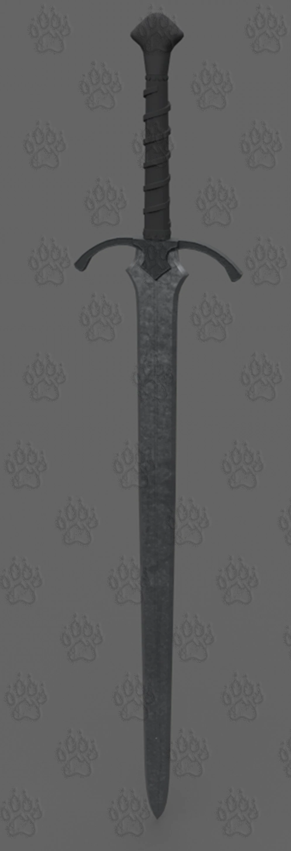 long sword 3D Model .c4d .max .obj .3ds .fbx .stl .blend 