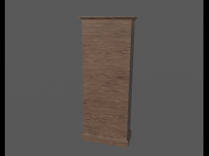 wooden bookcase Modelo 3D