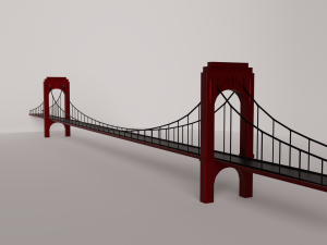 Bridge of the 21st century 3D Model