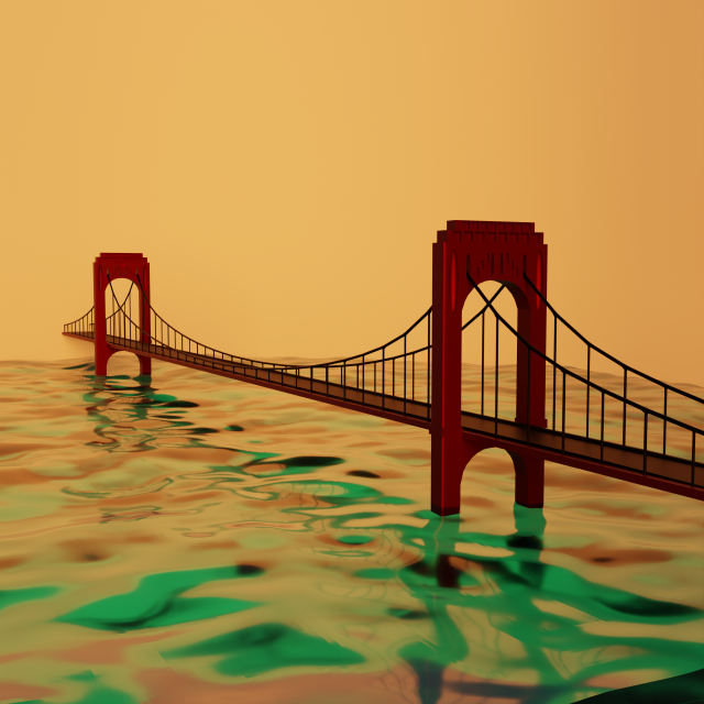 Bridge of the 21st century 3D Model in Bridge 3DExport