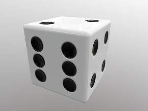dice d6 game ready pbr Model 3D