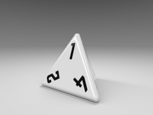 dice d4 game ready pbr 3D मॉडल