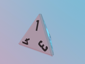 dice d4 game ready pbr 3D मॉडल