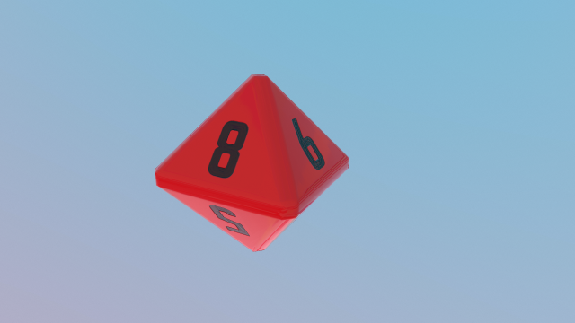 dice d8 game ready pbr 3D Model .c4d .max .obj .3ds .fbx .stl .blend 