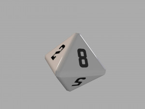 dice d8 game ready pbr 3D Model