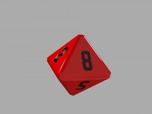 dice d8 game ready pbr 3D Model