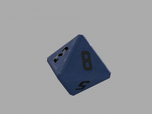 dice d8 game ready pbr 3D Model