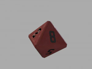 dice d8 game ready pbr 3D Model