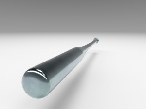 baseball bat aluminum free low-poly Model 3D
