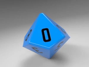 dice d10 game ready pbr 3D Модель