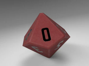 dice d10 game ready pbr 3D Модель