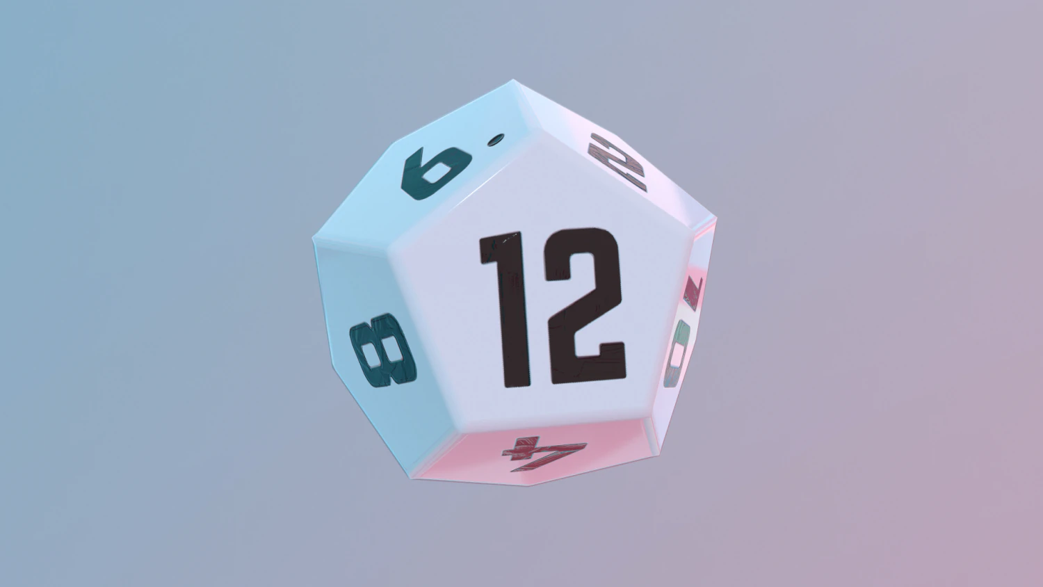 dice d12 game ready pbr 3D Model .c4d .max .obj .3ds .fbx .stl .blend 