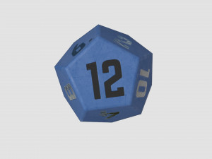 dice d12 game ready pbr 3D Модель