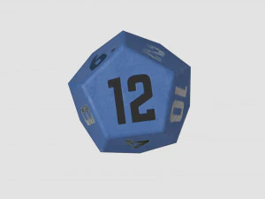 dice d12 game ready pbr 3D Model