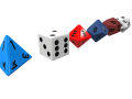 collection dice set for role-playing games - game ready pbr 3D Models