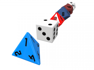 collection dice set for role-playing games - game ready pbr Model 3D