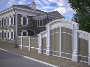 russian old wooden house 3D Model