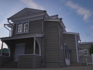 russian old wooden house Modelo 3D