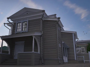 russian old wooden house 3D Model