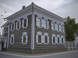 russian old wooden house Modelo 3D