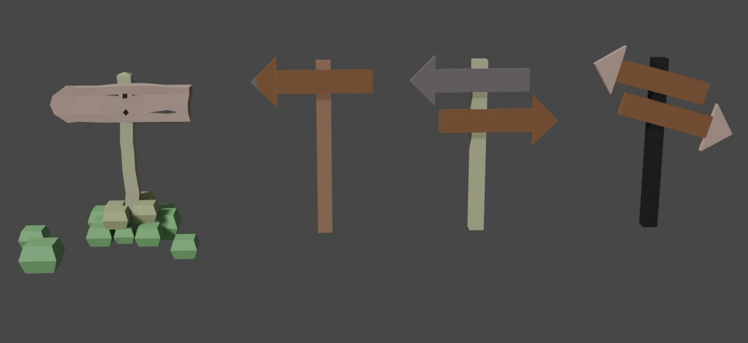 se&ntilde;ales de tr&aacute;fico Modelo 3D .c4d .max .obj .3ds .fbx .stl .blend 