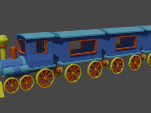 the scene of the locomotive at the platform 3D Model