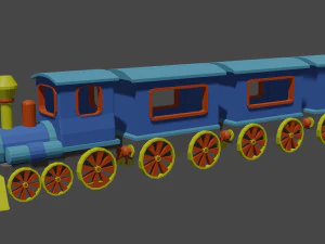 the scene of the locomotive at the platform 3D Model
