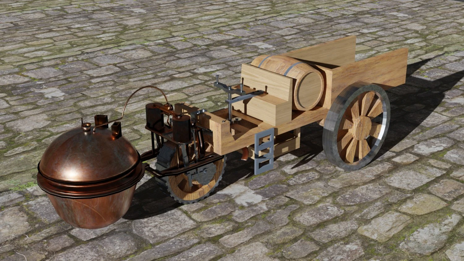 the cunho steam engine 3D Model .c4d .max .obj .3ds .fbx .stl .blend 
